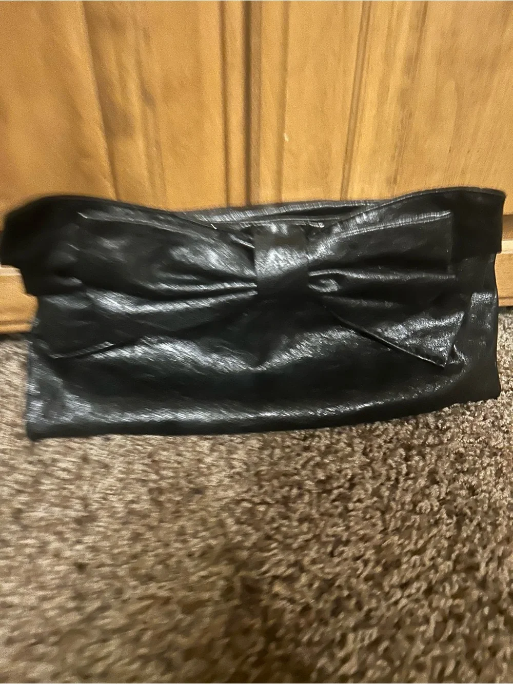 Big Buddha Black Bow-Accent Clutch